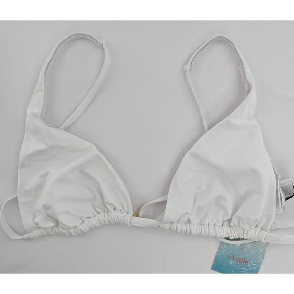 Andie Swim White Bikini Top Demi Moore Tropez - Picture 8 of 10